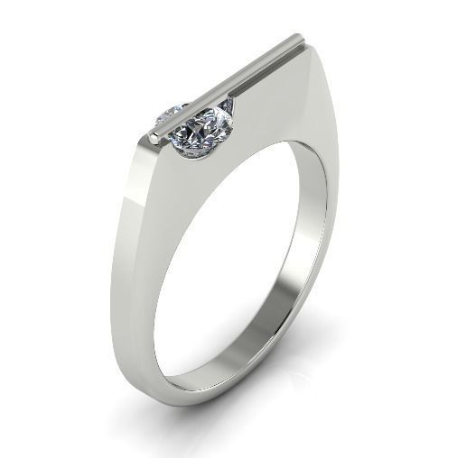 Ring Dancing diamond Model 3112 3D print model_1