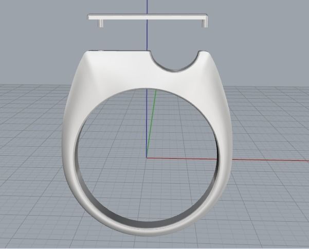 Ring Dancing diamond Model 3112 3D print model_3