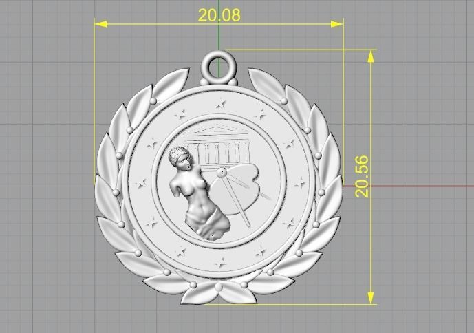 Coin pendant Model 3105 3D print model_7