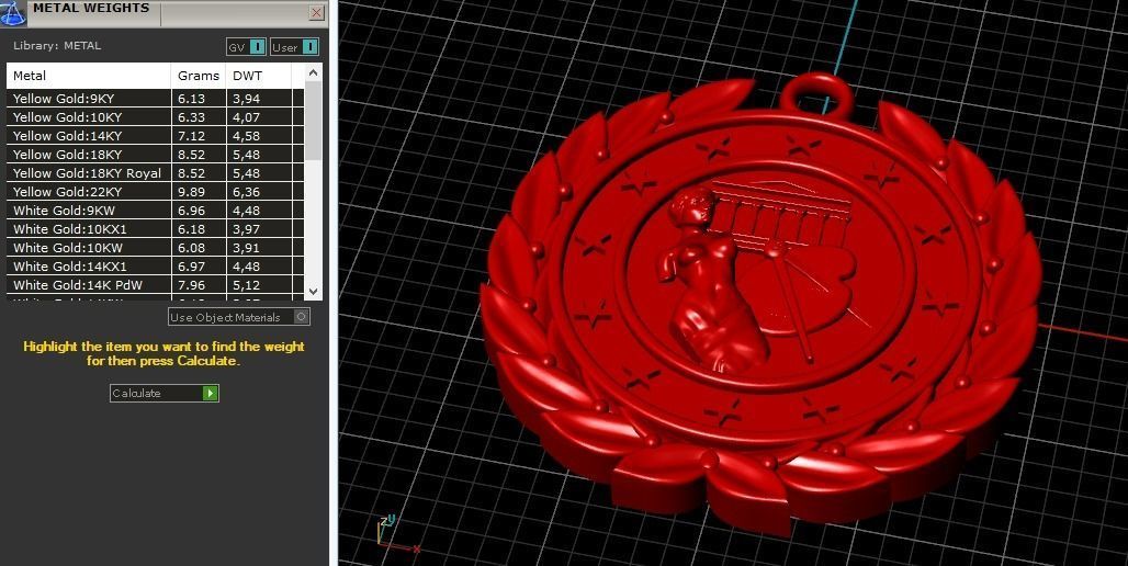 Coin pendant Model 3105 3D print model_8
