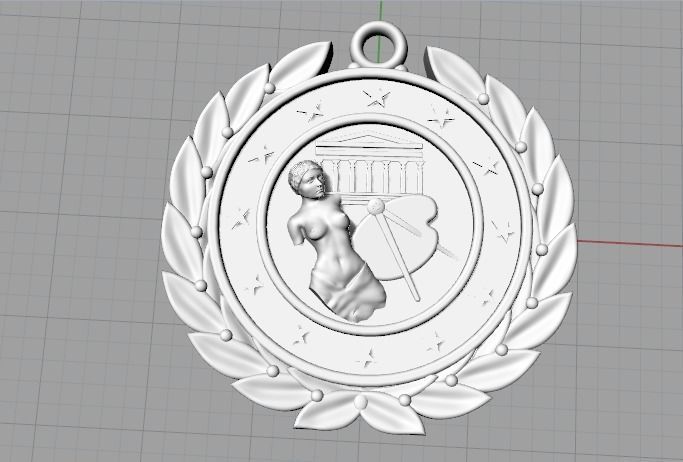 Coin pendant Model 3105 3D print model_4