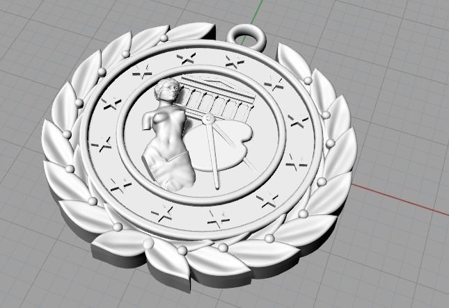 Coin pendant Model 3105 3D print model_3