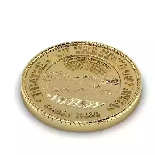 Coin with mountains Model 3104