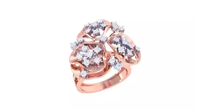 Women Vintage Ring 3dm STL OBJ FBX Renders Details