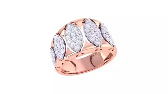 Women Vintage Ring 3dm STL OBJ FBX Renders Details