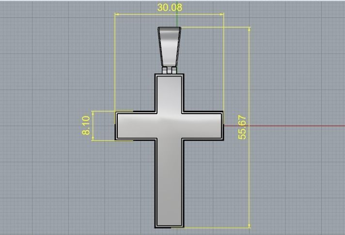 Pendant cross Model 3132 3D print model_6