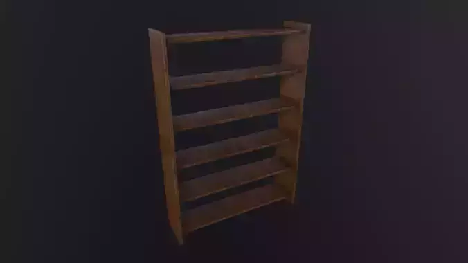 Old Shelves 3D Model Low-poly 3D model