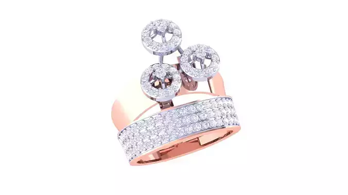 Women Vintage Ring 3dm STL OBJ FBX Renders Details