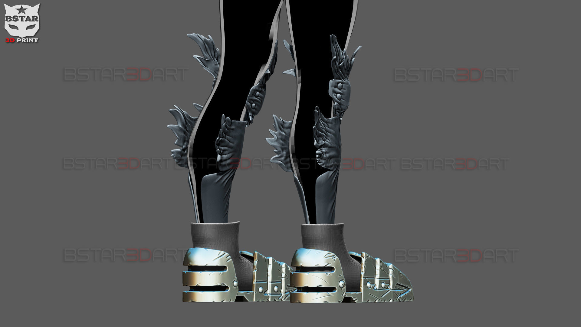 Dark Deku Legs Armor Suit - My Hero Academia Cosplay 3D Model Collection_2