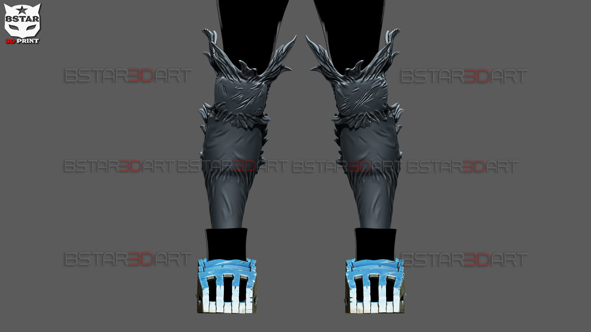 Dark Deku Legs Armor Suit - My Hero Academia Cosplay 3D Model Collection_4