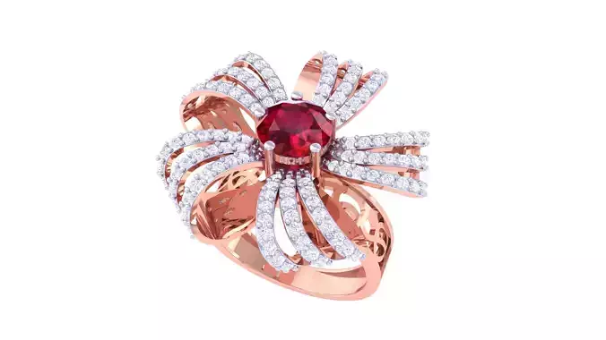 Women Vintage Ring 3dm STL OBJ FBX Renders Details