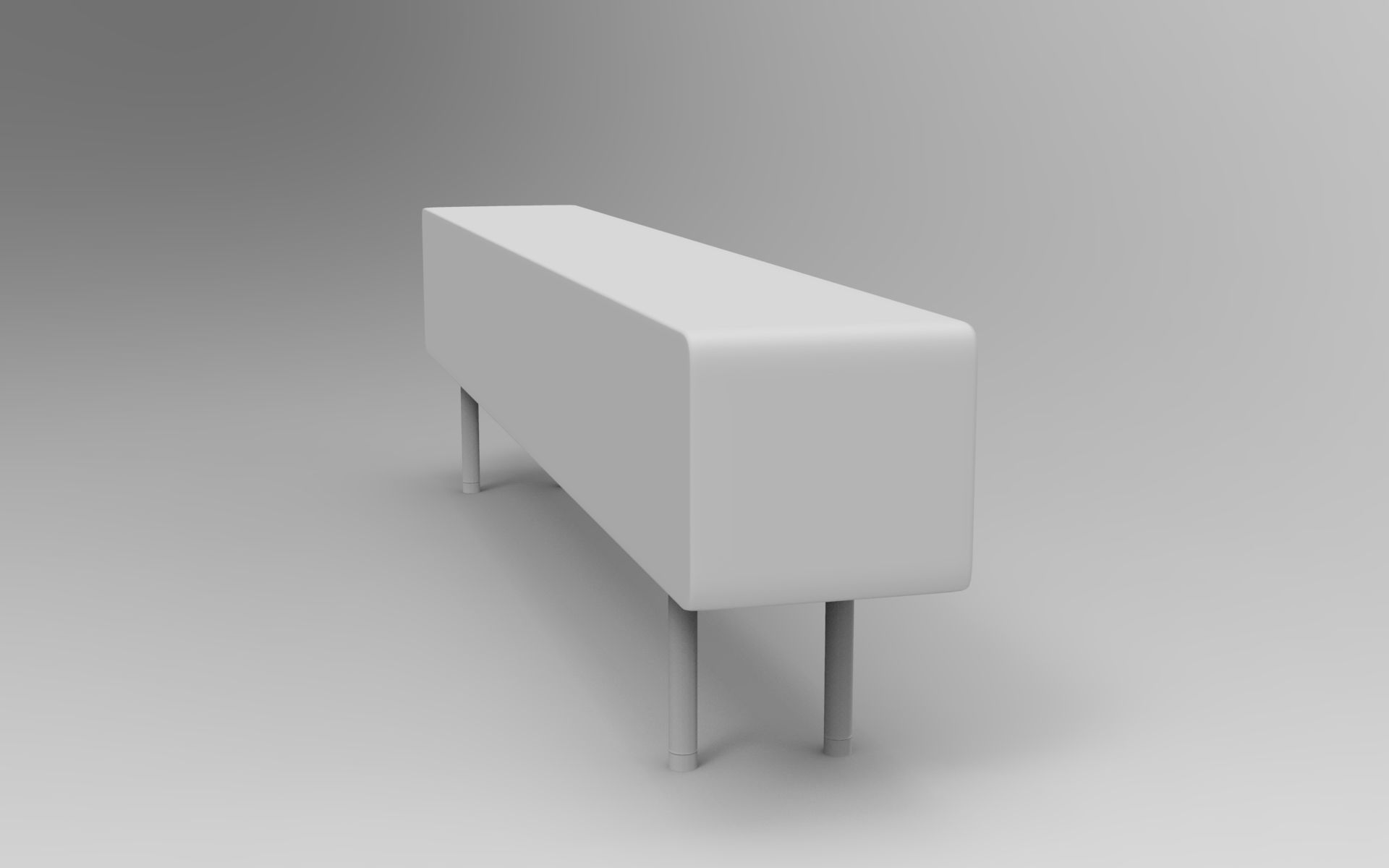 Afin Lowboard Low-poly 3D model_7