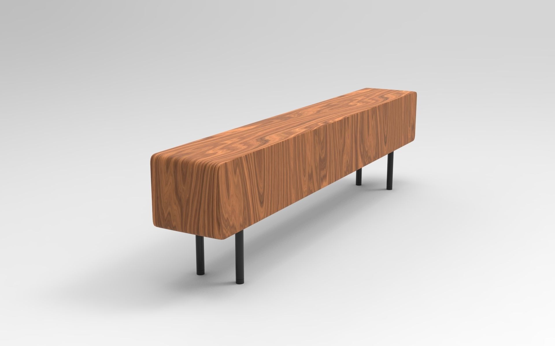 Afin Lowboard Low-poly 3D model_2