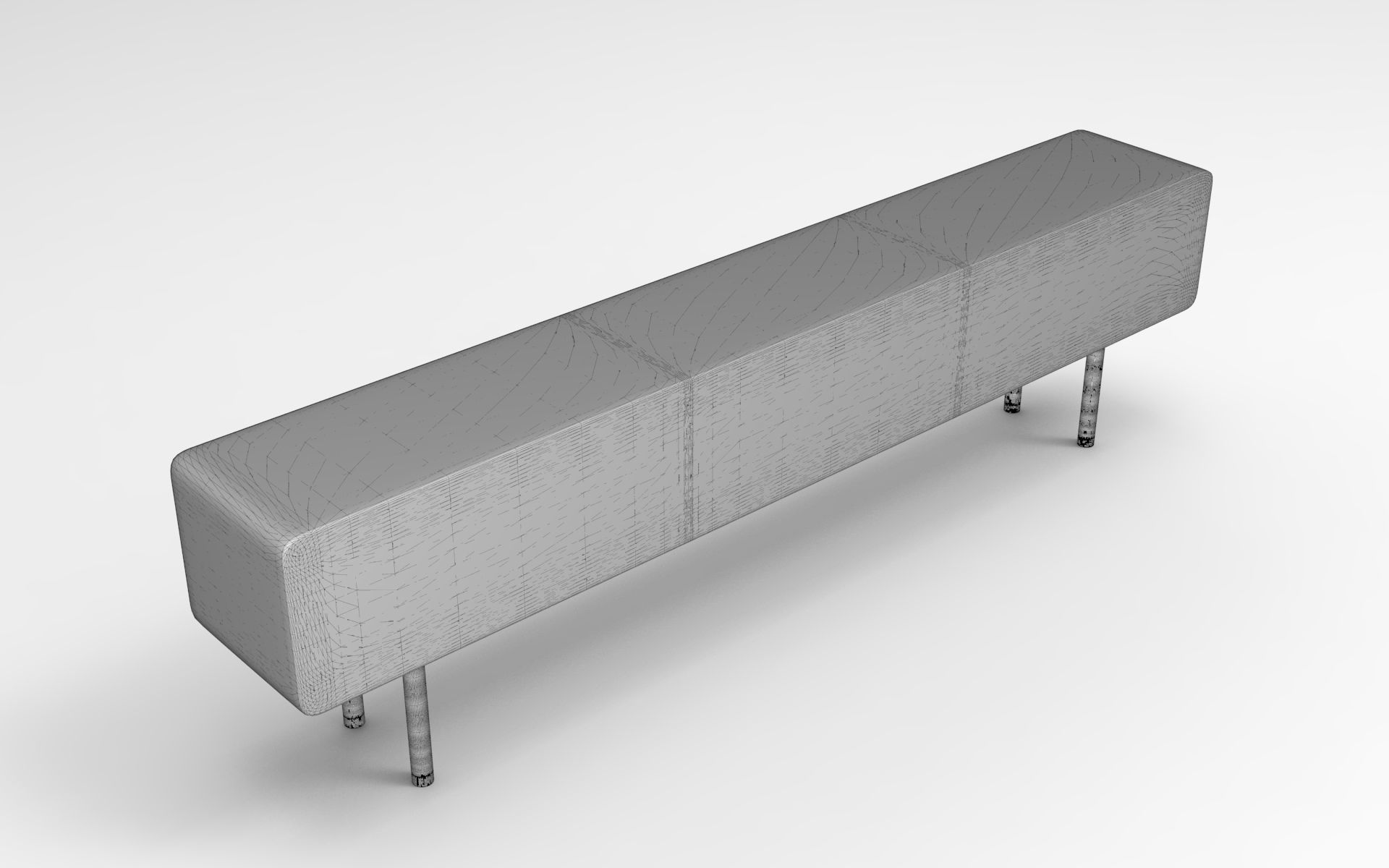 Afin Lowboard Low-poly 3D model_6