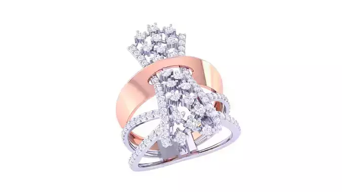 Women Vintage Ring 3dm STL OBJ FBX Renders Details