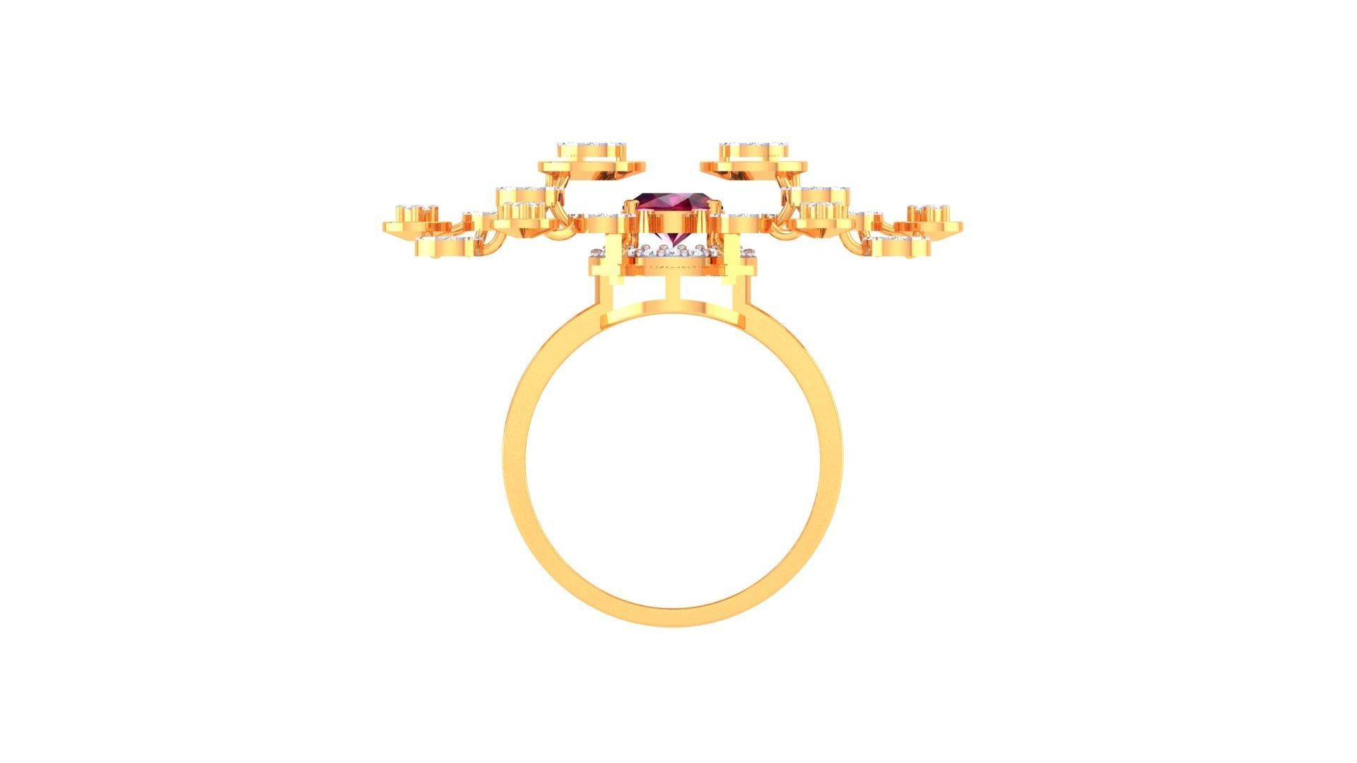 Women Vintage Ring 3dm STL OBJ FBX Renders Details 3D print model_4