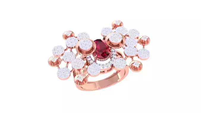 Women Vintage Ring 3dm STL OBJ FBX Renders Details