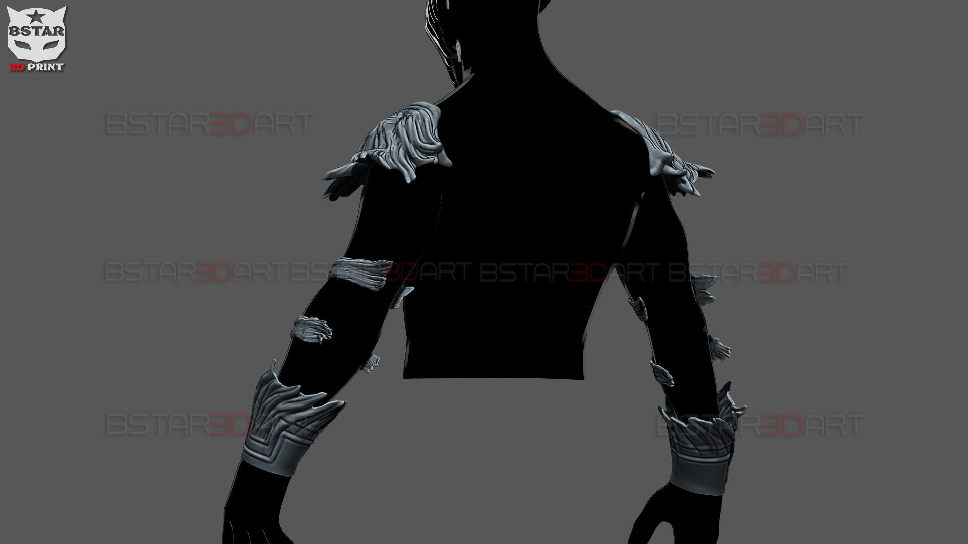Dark Deku Full Arms Armor Suit - My Hero Academia Cosplay 3D Model Collection_2