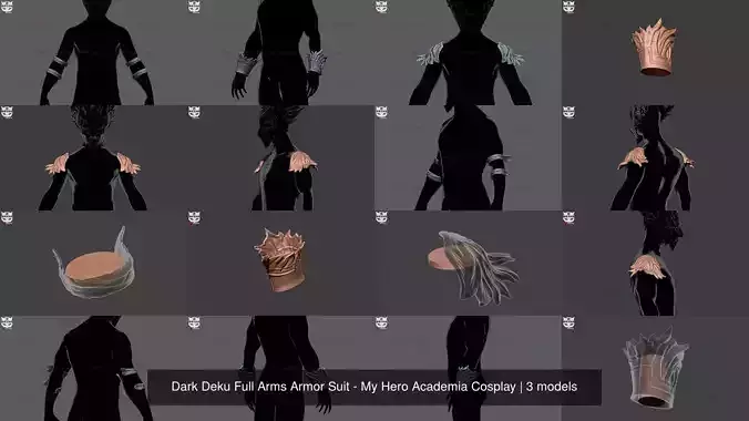 Dark Deku Full Arms Armor Suit - My Hero Academia Cosplay