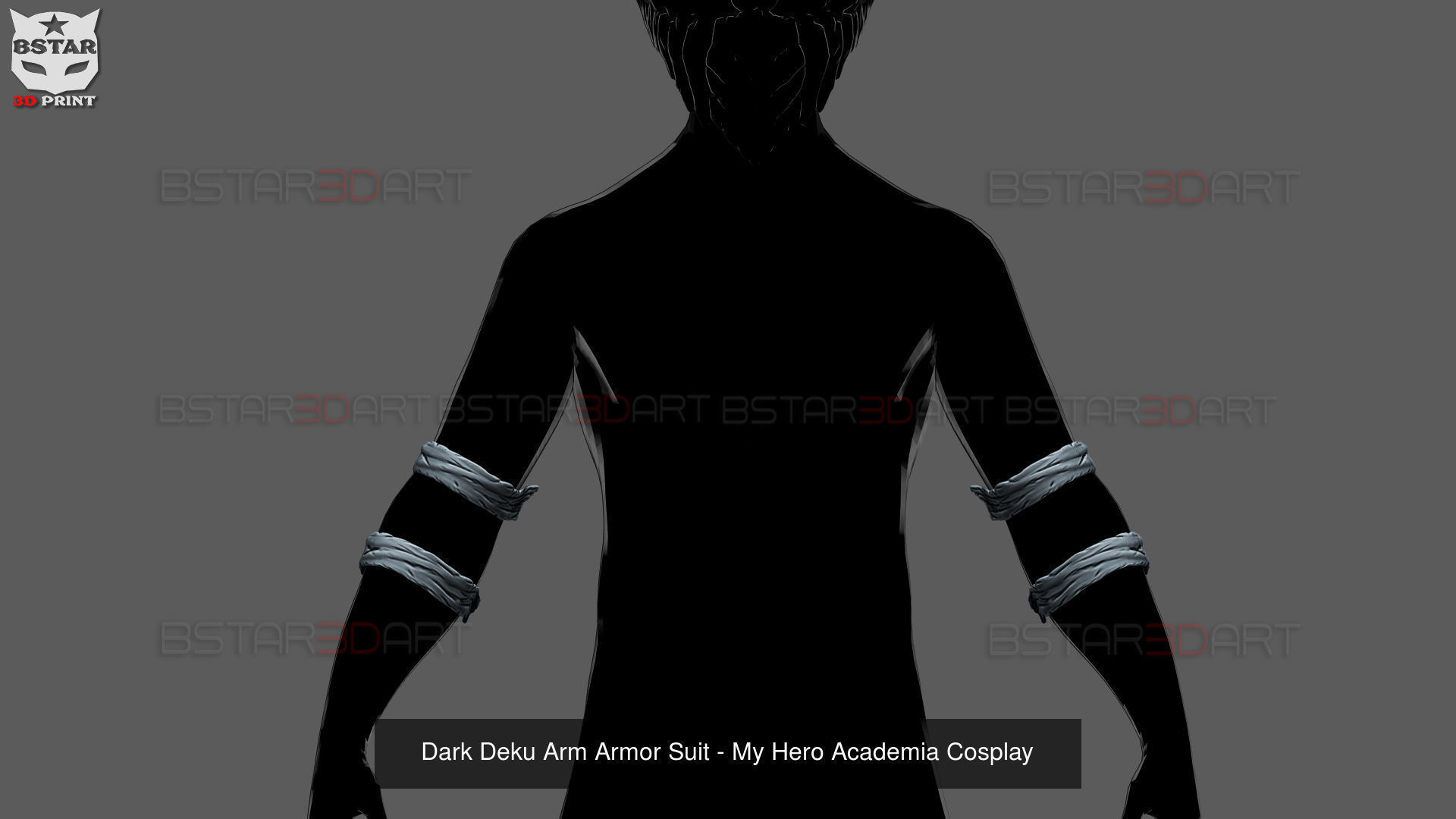 Dark Deku Full Arms Armor Suit - My Hero Academia Cosplay 3D Model Collection_3