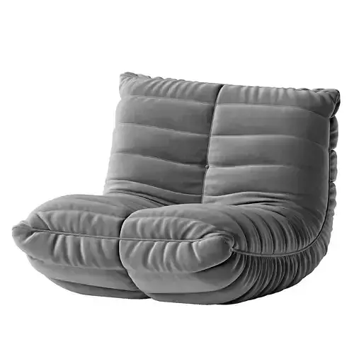 Suede Armless Bean Bag Chair Lounger by Trule