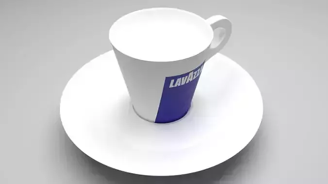 Mini Lavazza Espresso Cup With Espresso Cup With Coaster 3D model