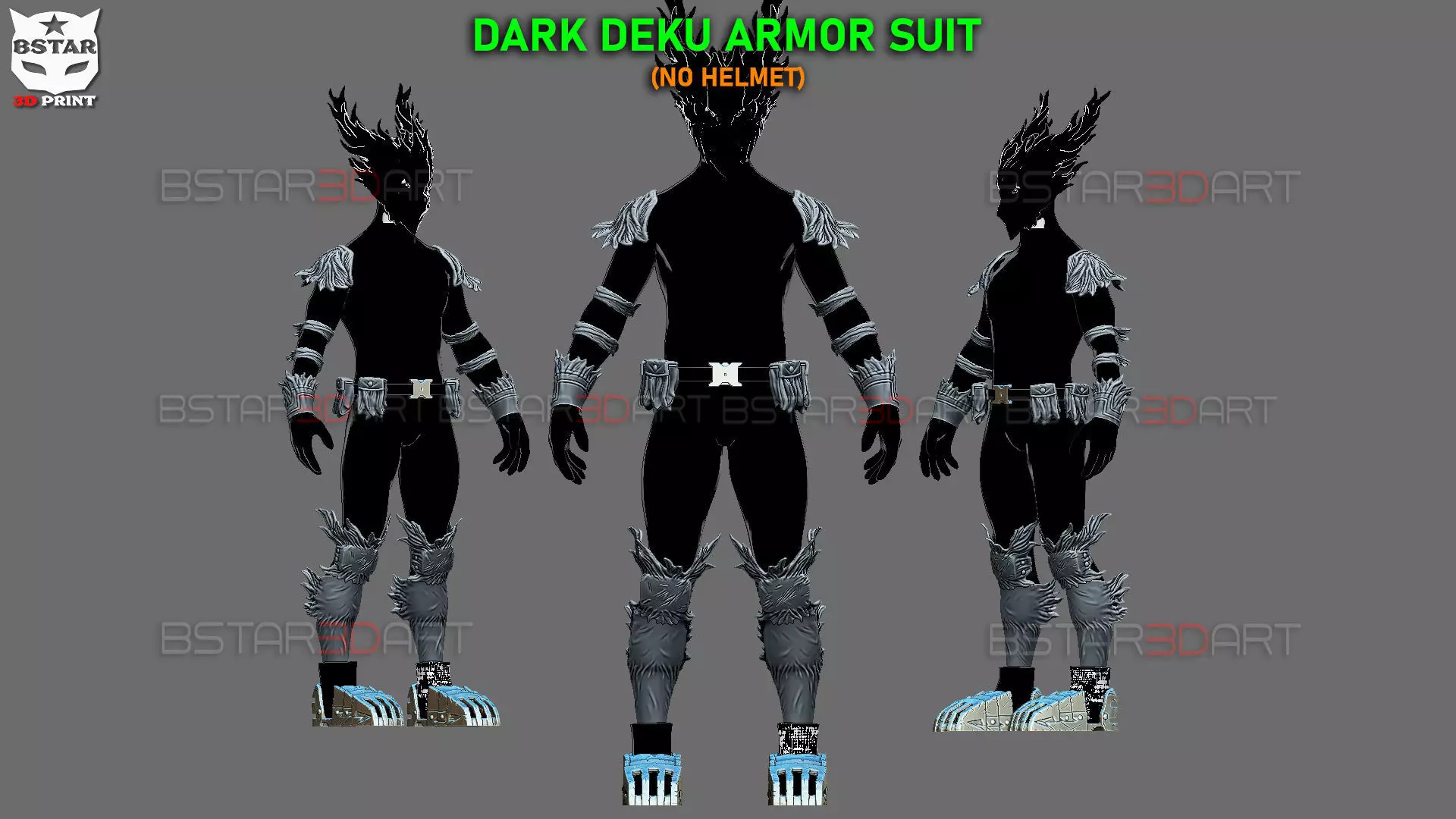 Dark Deku Armor Suit  - My Hero Academia Cosplay 3D Model Collection_0