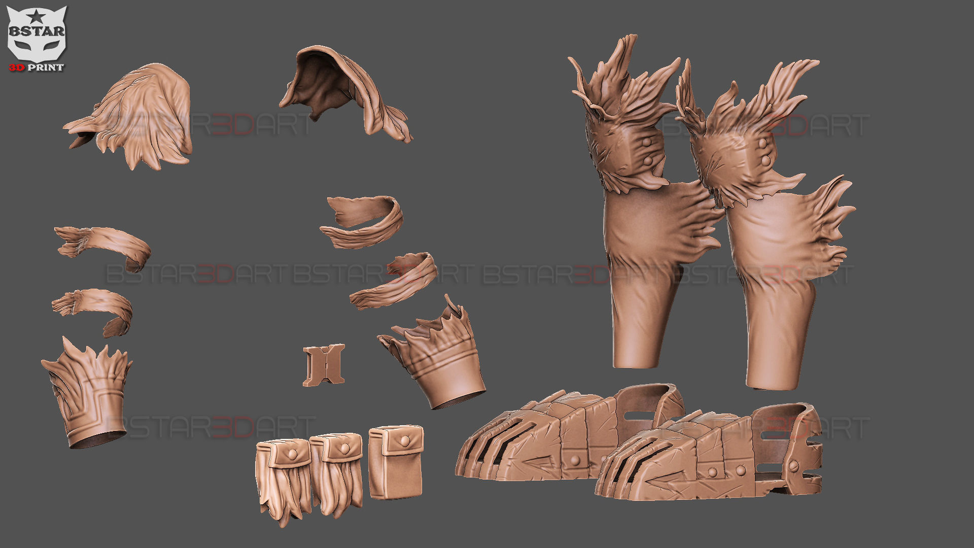 Dark Deku Armor Suit  - My Hero Academia Cosplay 3D Model Collection_1