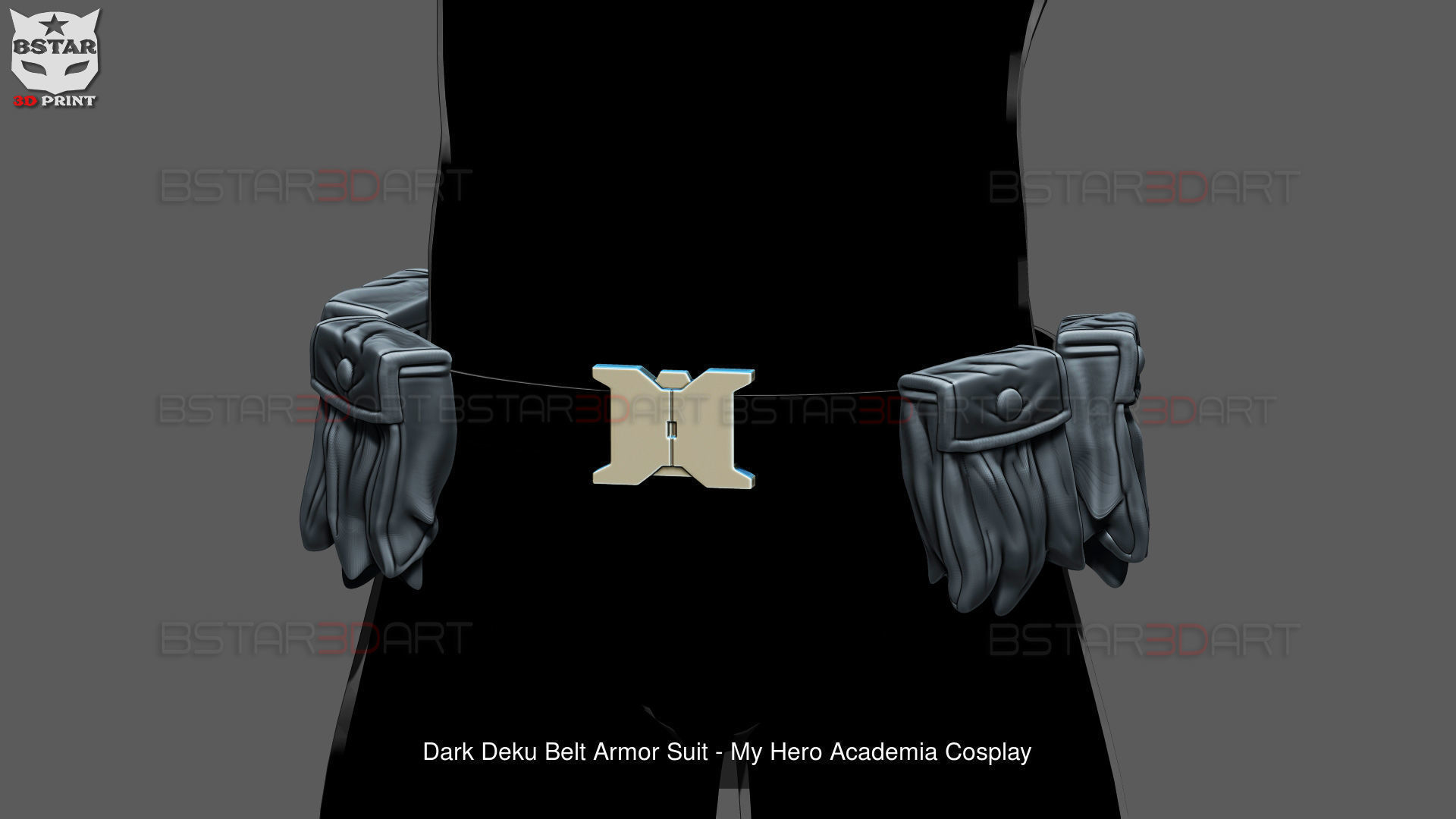 Dark Deku Armor Suit  - My Hero Academia Cosplay 3D Model Collection_9