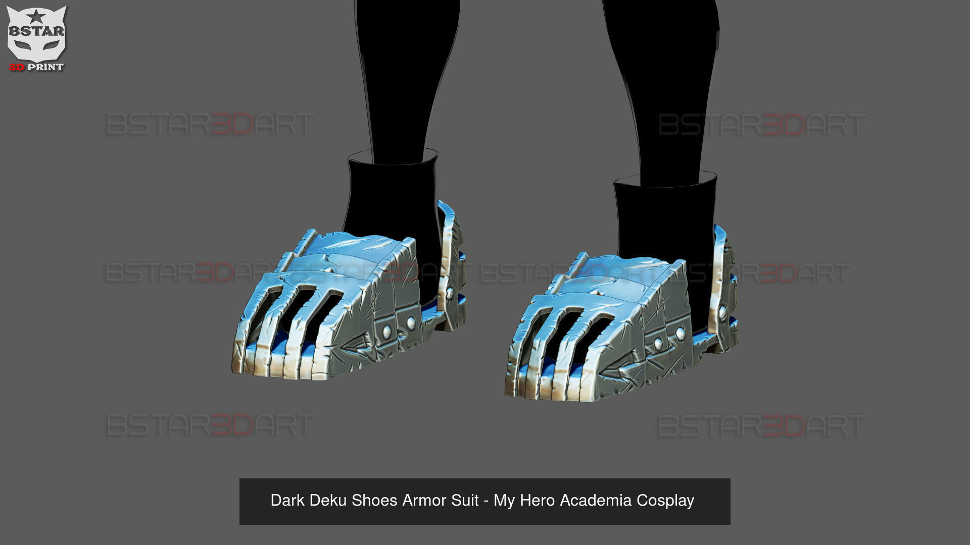 Dark Deku Armor Suit  - My Hero Academia Cosplay 3D Model Collection_13