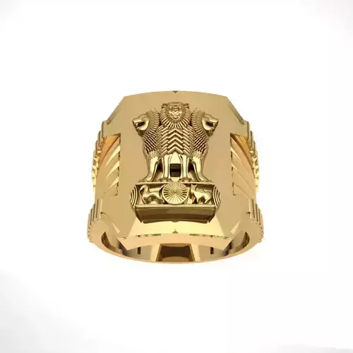 ASHOK CHAKRA GENTS RING 3D print model