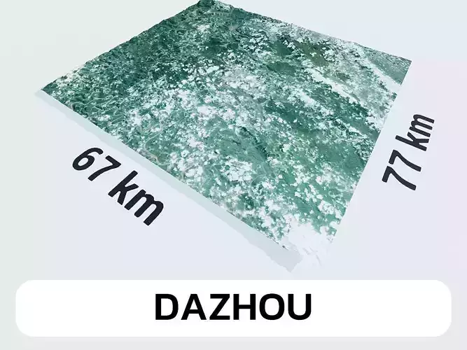 Dazhou China City Landscape 3D Model 3D model