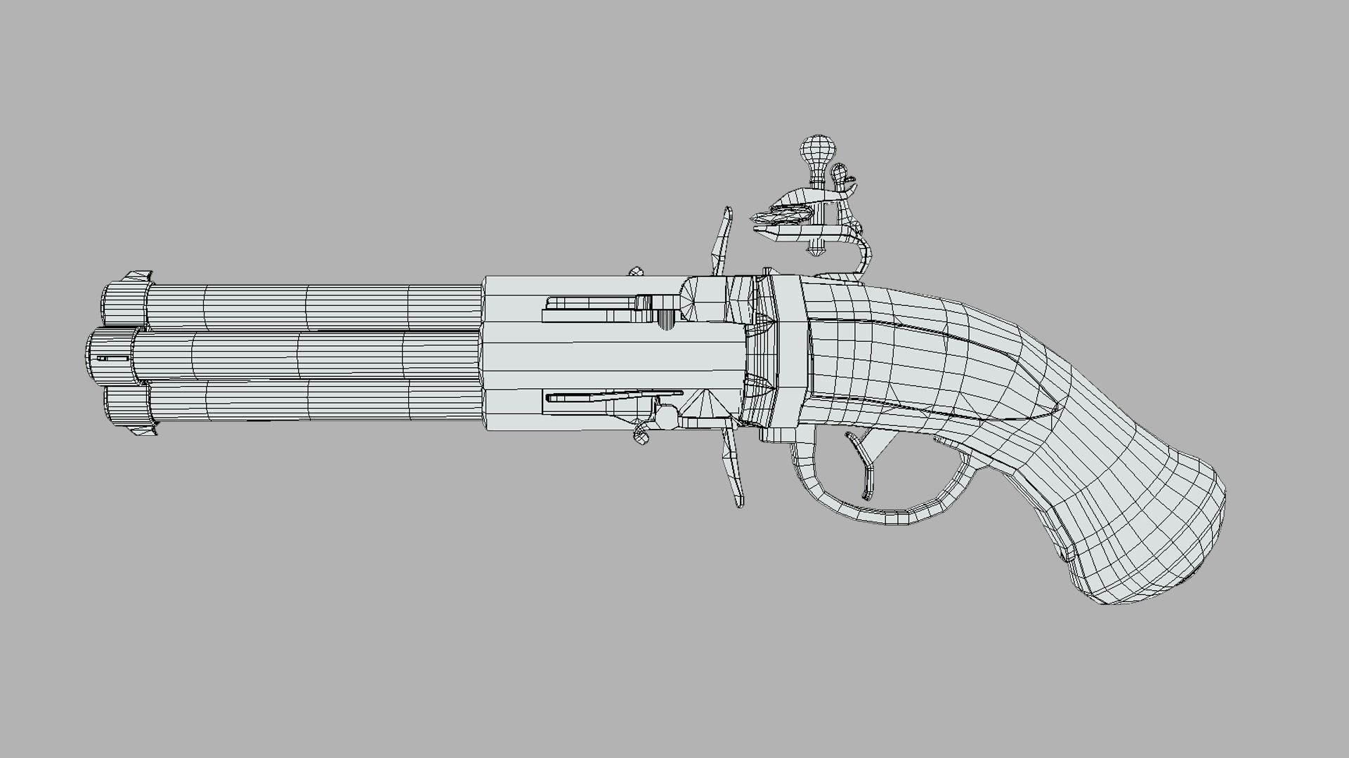 Historical gun 3D model_6