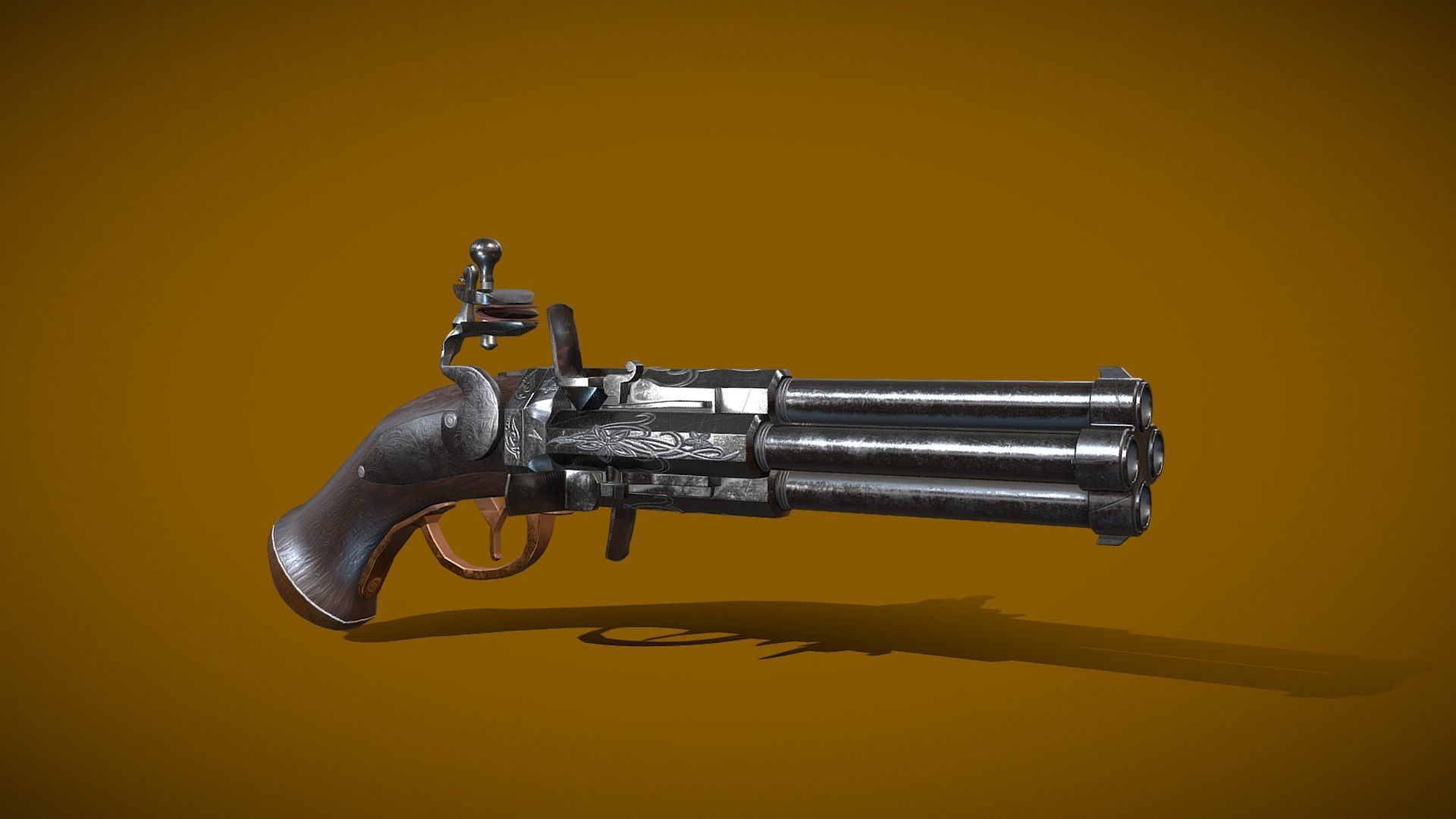 Historical gun 3D model_4