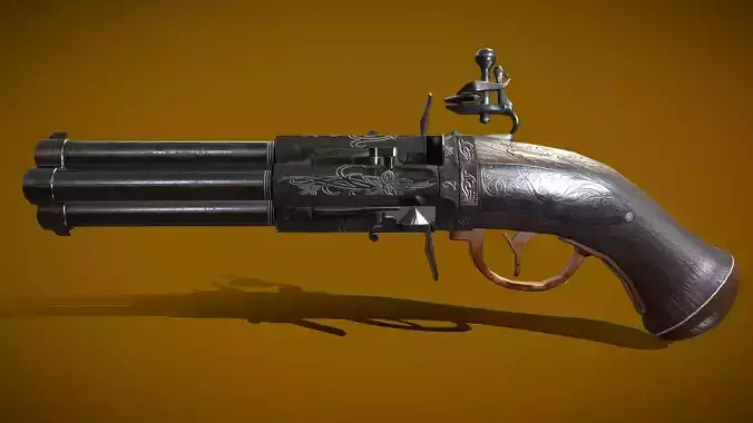Historical gun 3D model