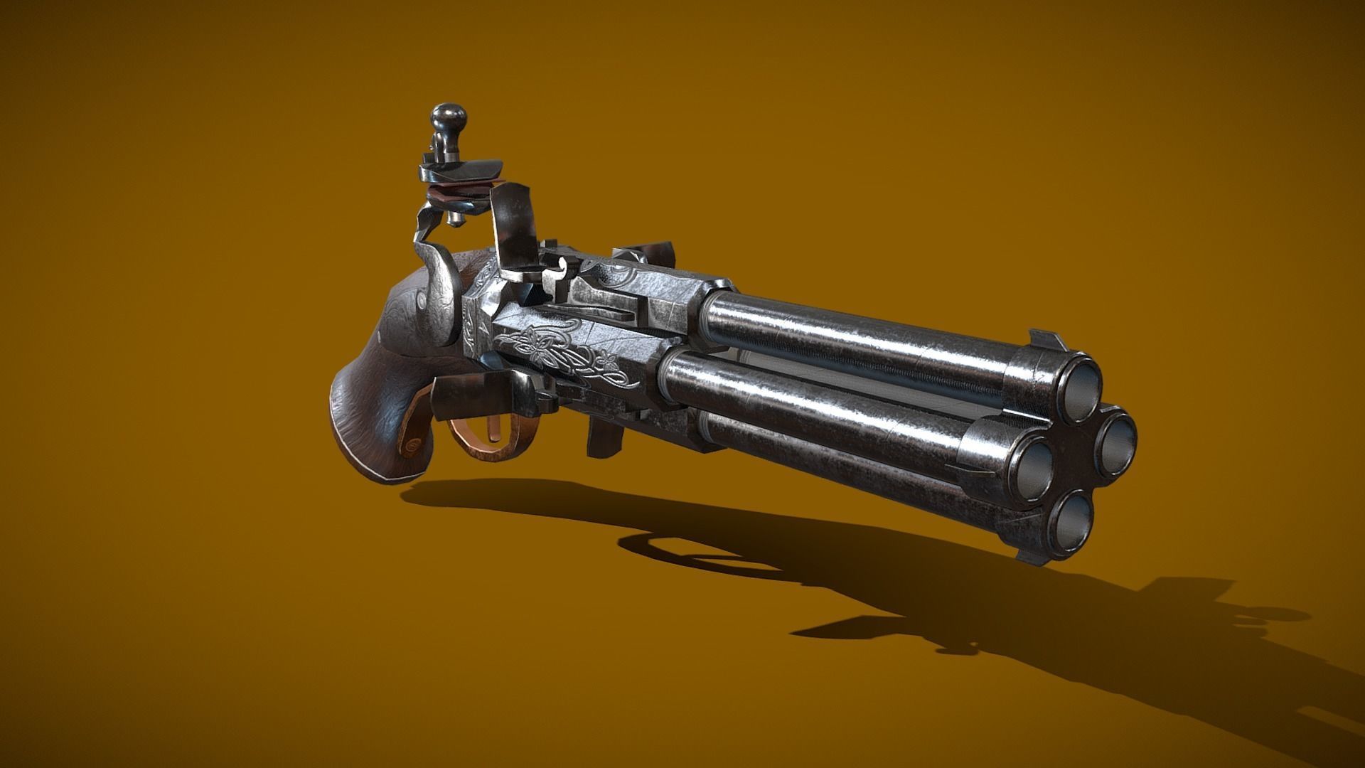 Historical gun 3D model_2
