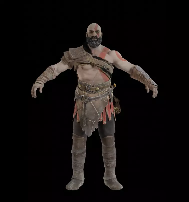 Kratos God of War 3D model_0