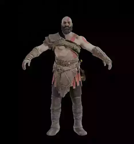 Kratos God of War 3D model
