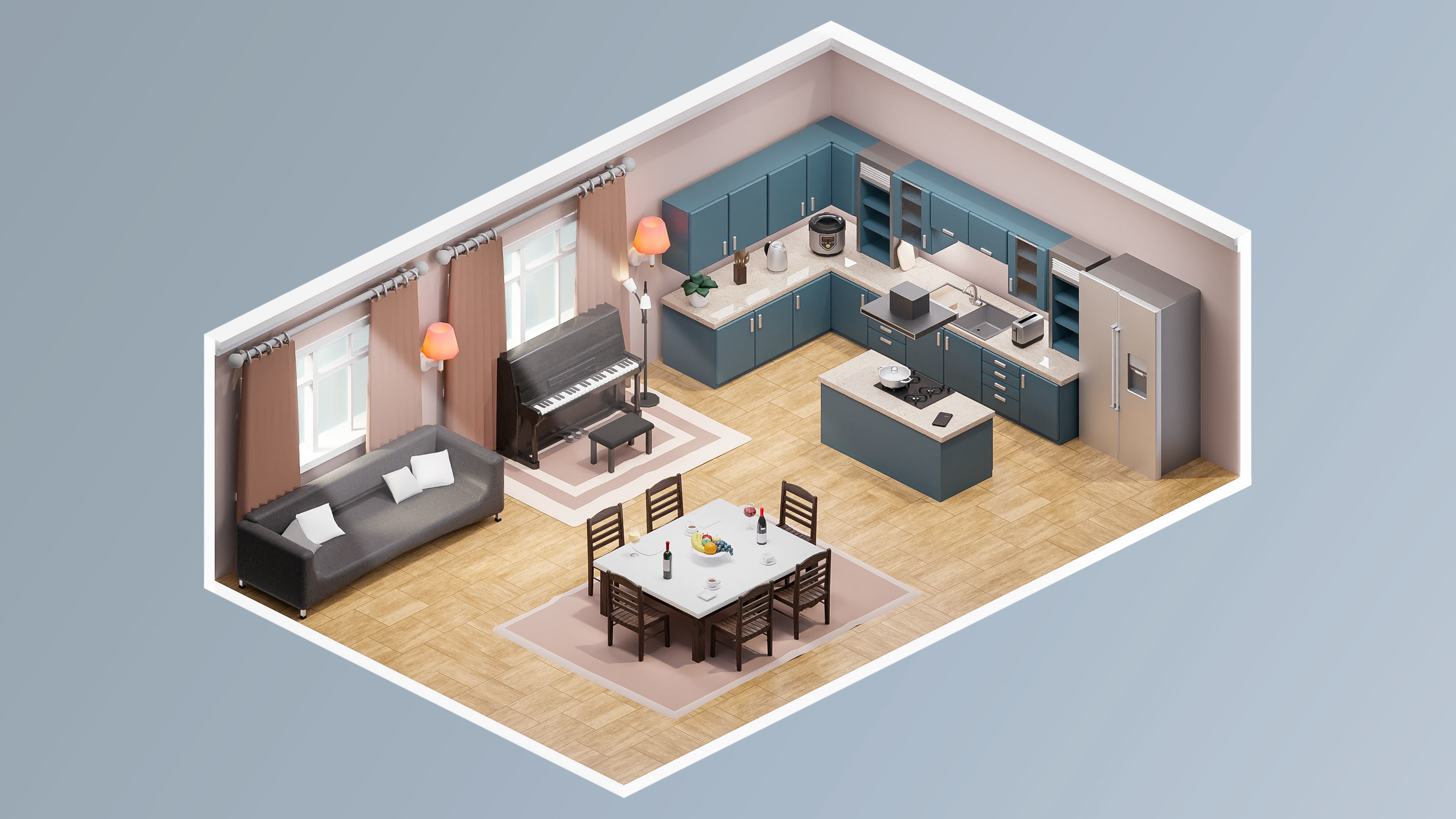 Room 36 Low-poly 3D model_4