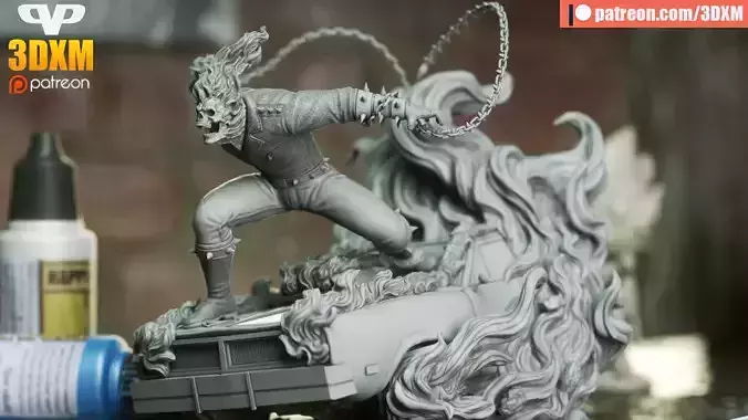Ghost Rider STL for 3D Printing ChibiSTL 3DXM