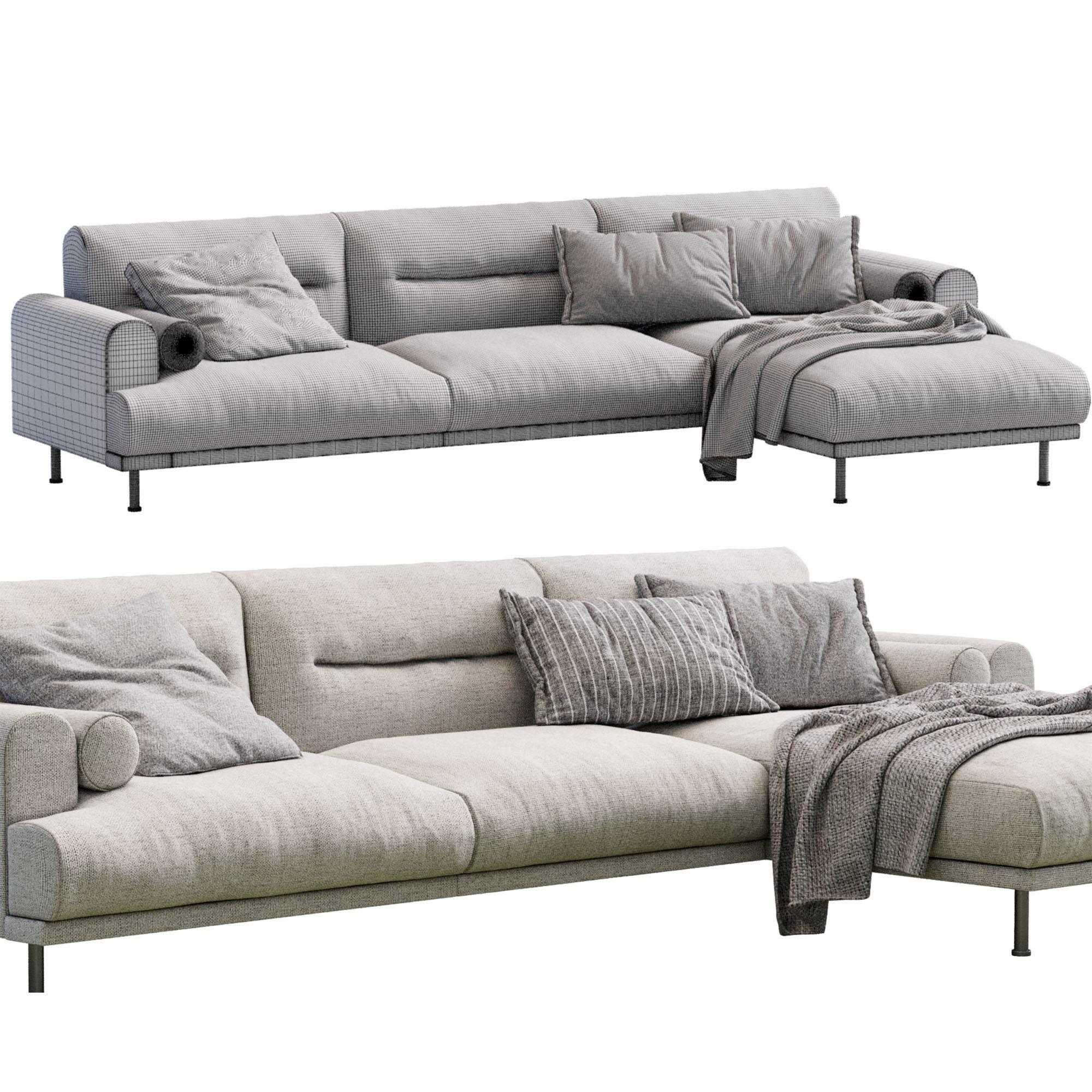 Sofa Langaryd By Ikea 3D model_6