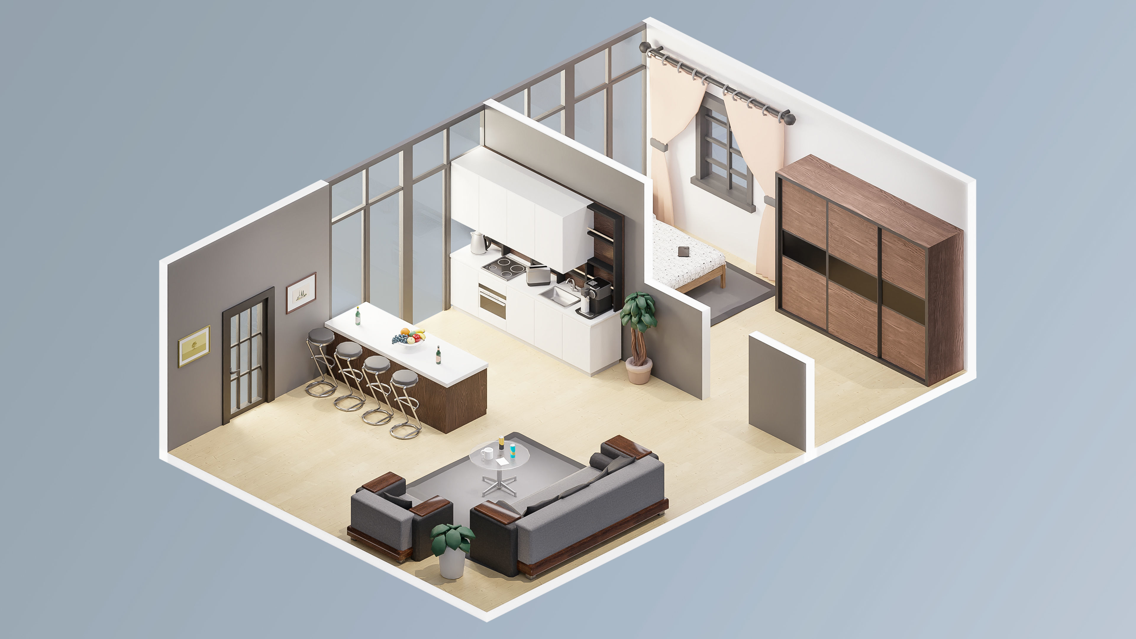 Room 39 Low-poly 3D model_4