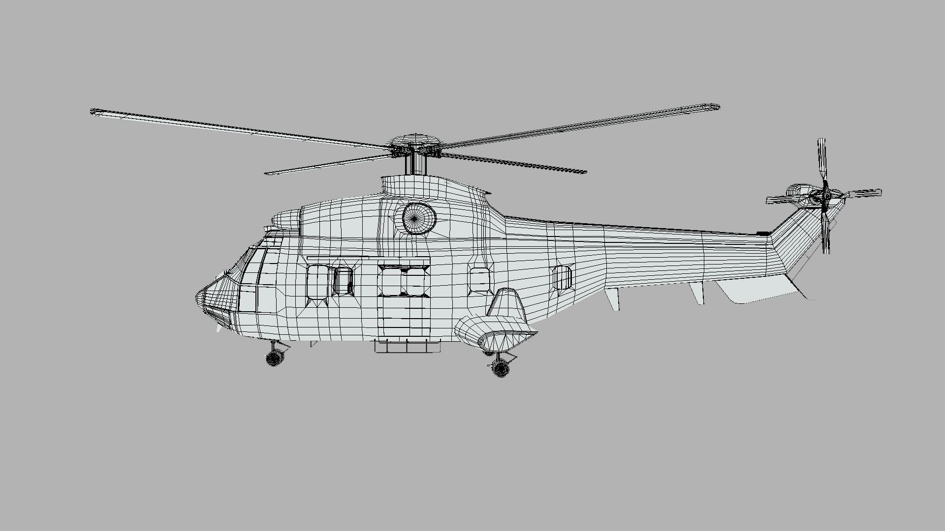 Dragon military helicopter 3D model_5