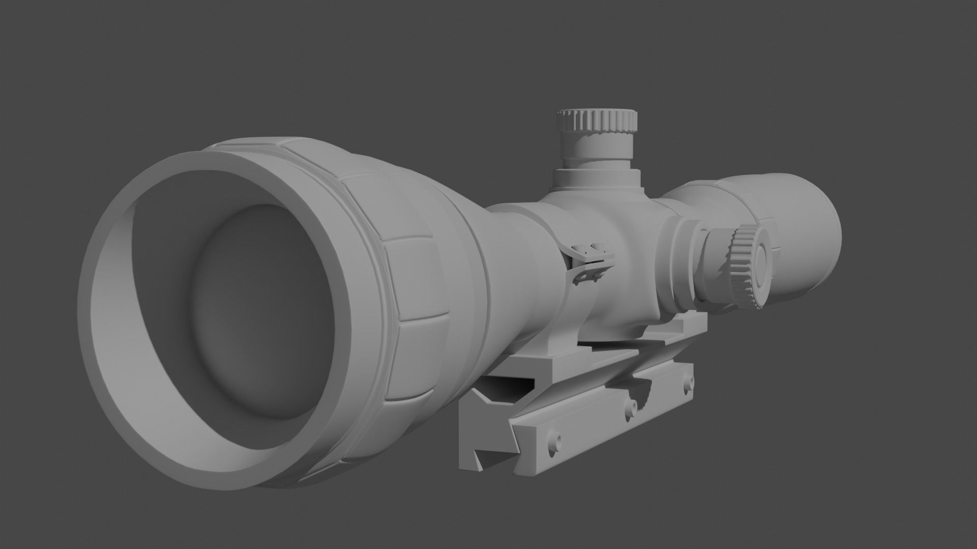Aim or Riflescope Free low-poly 3D model_1