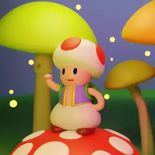 the Mushroom from the Mario cartoon