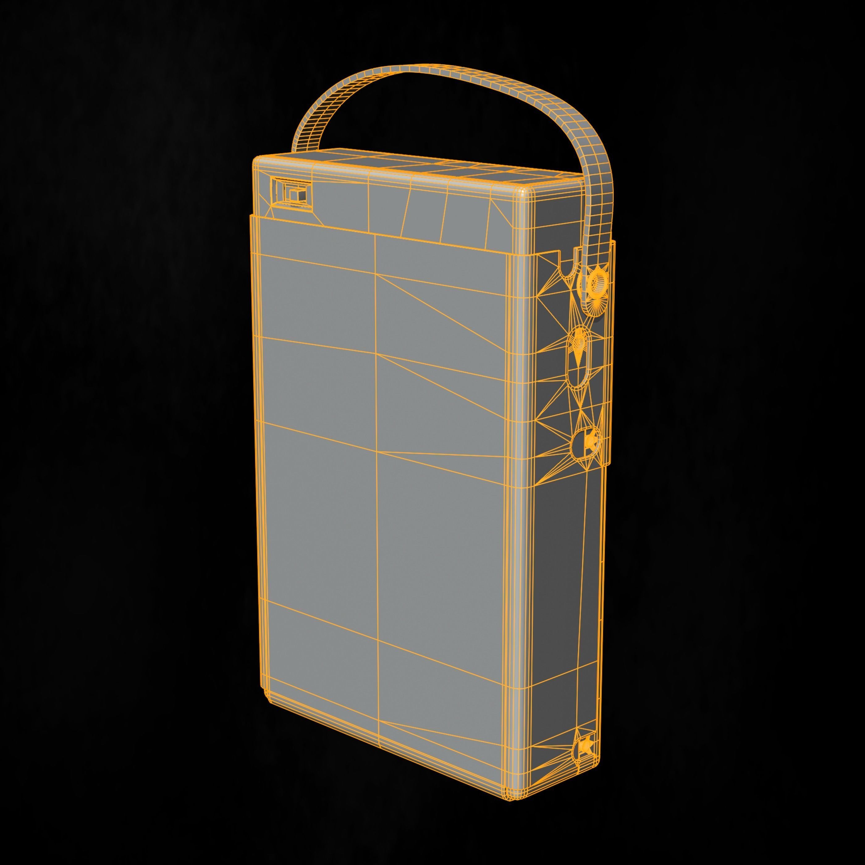 Pocket Radio Dieter Rams Braun Low-poly 3D model_8