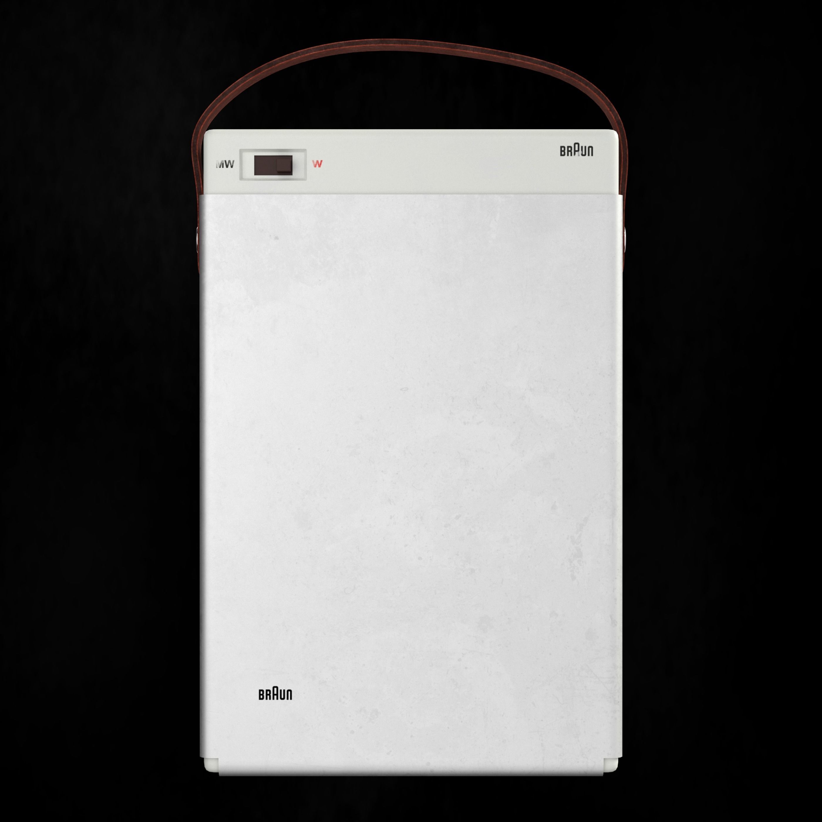 Pocket Radio Dieter Rams Braun Low-poly 3D model_5