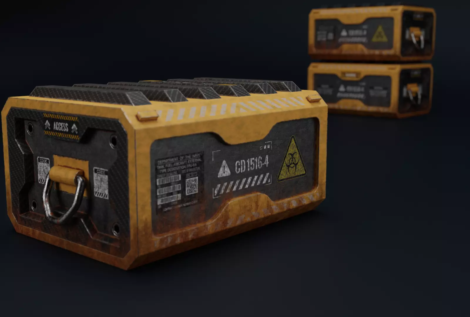 SCI-FI CRATE Free low-poly 3D model