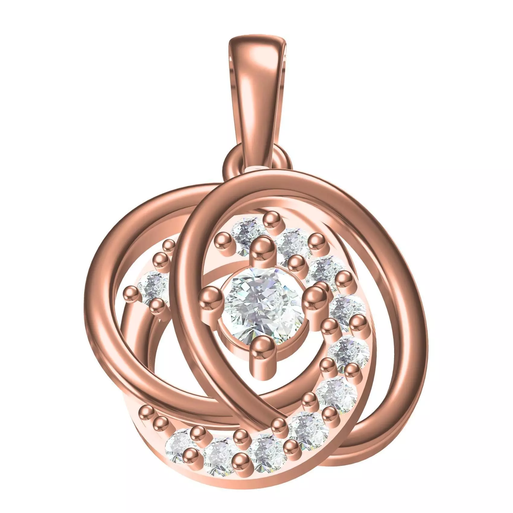 Beautiful Cubic Zirconia Pendant 3D print model