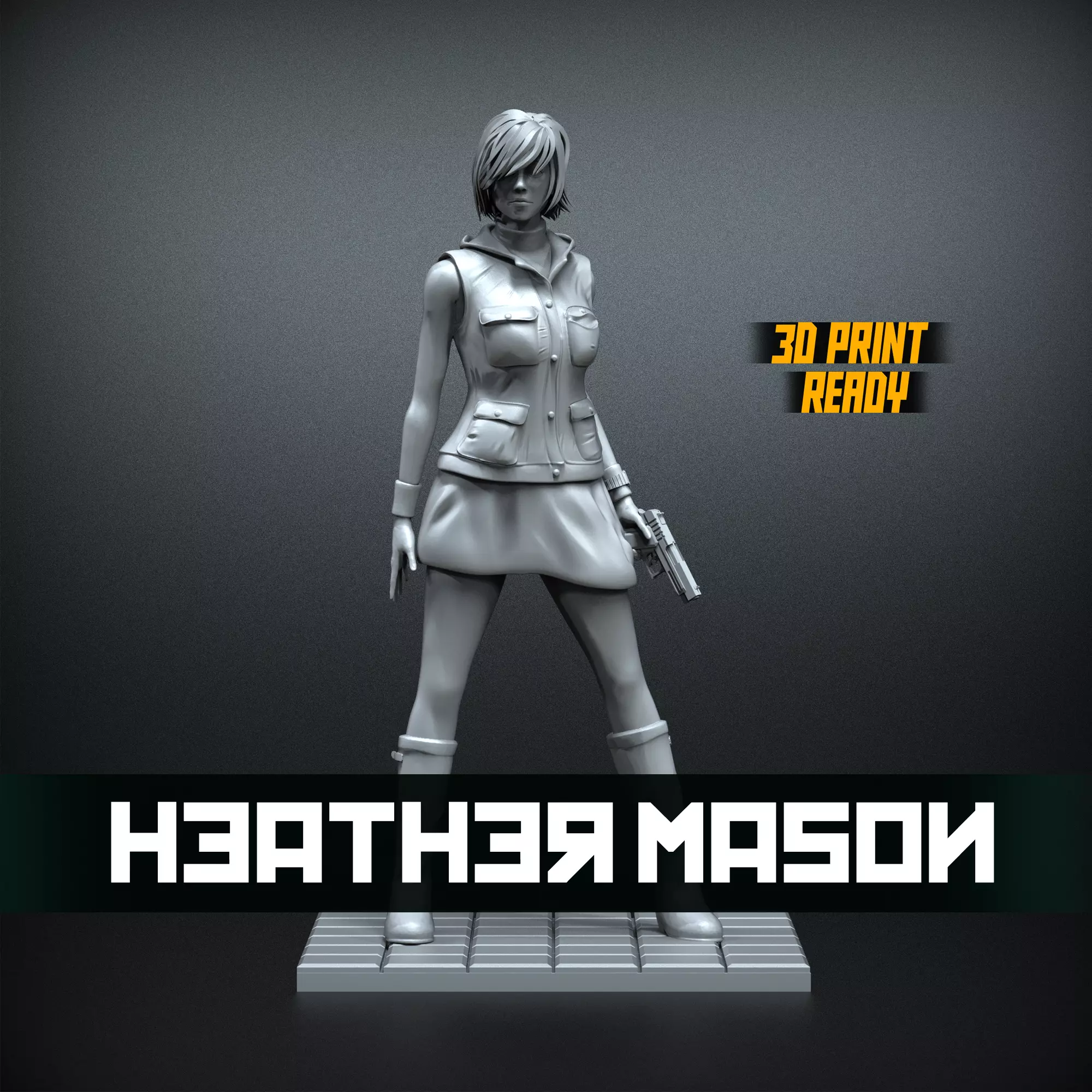 STL Heather Mason Silent hill 3 3D print model_0